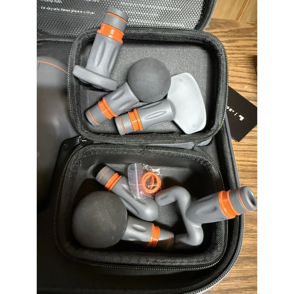 Sharper Image Power Percussion Deep Tissue Massager 2437599 6 Heads Case Tested